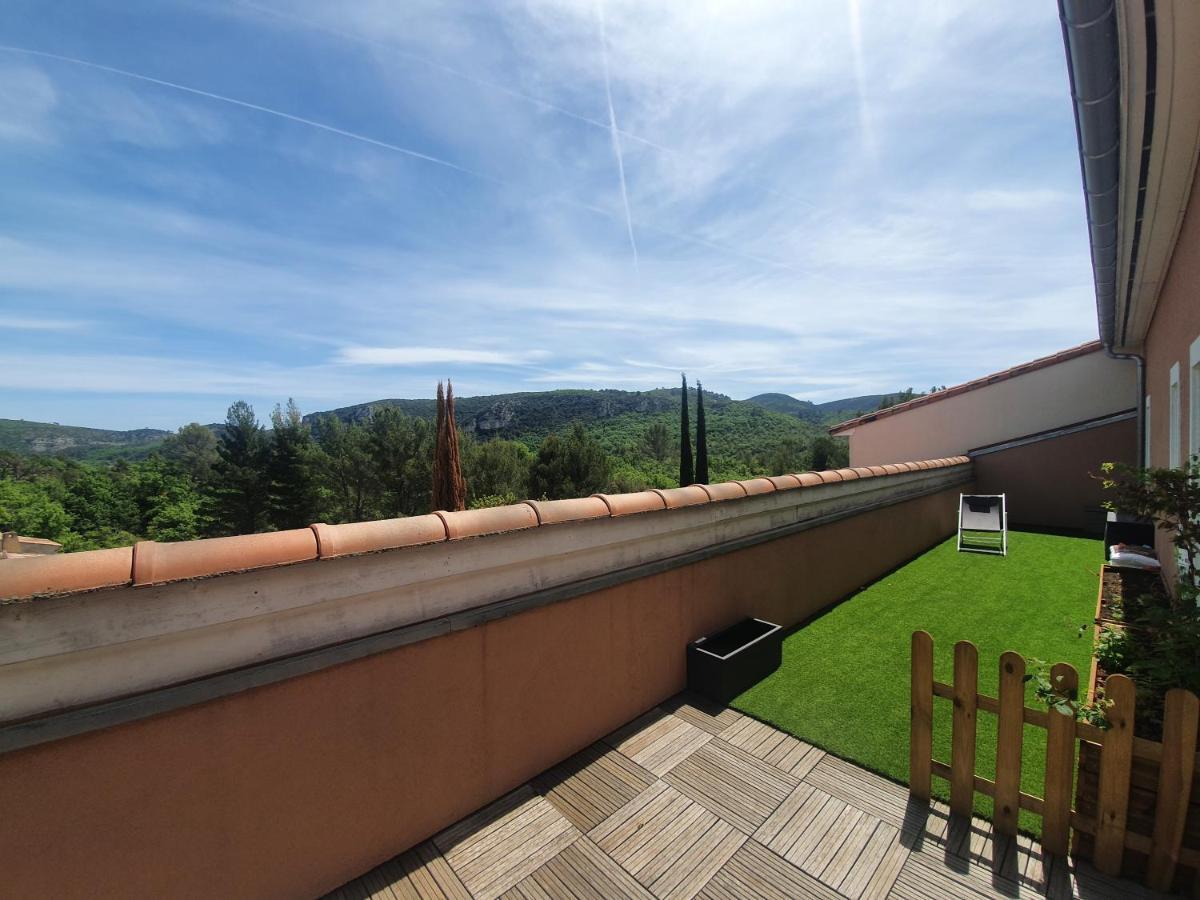 Terrasse 130M2 Panoramique Avec Climatisation Piscine - 3 Chambres Gréoux-les-Bains Exterior foto
