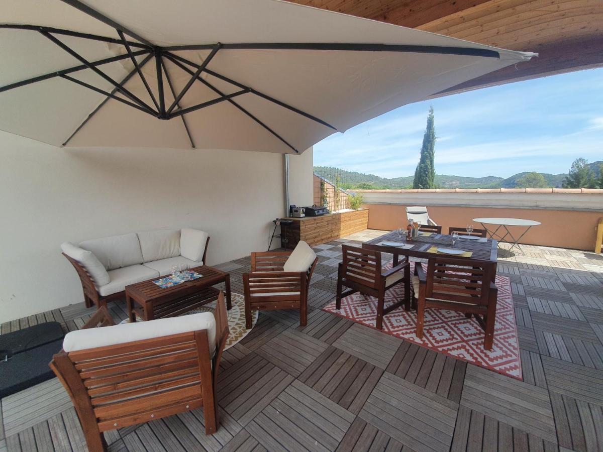Terrasse 130M2 Panoramique Avec Climatisation Piscine - 3 Chambres Gréoux-les-Bains Exterior foto