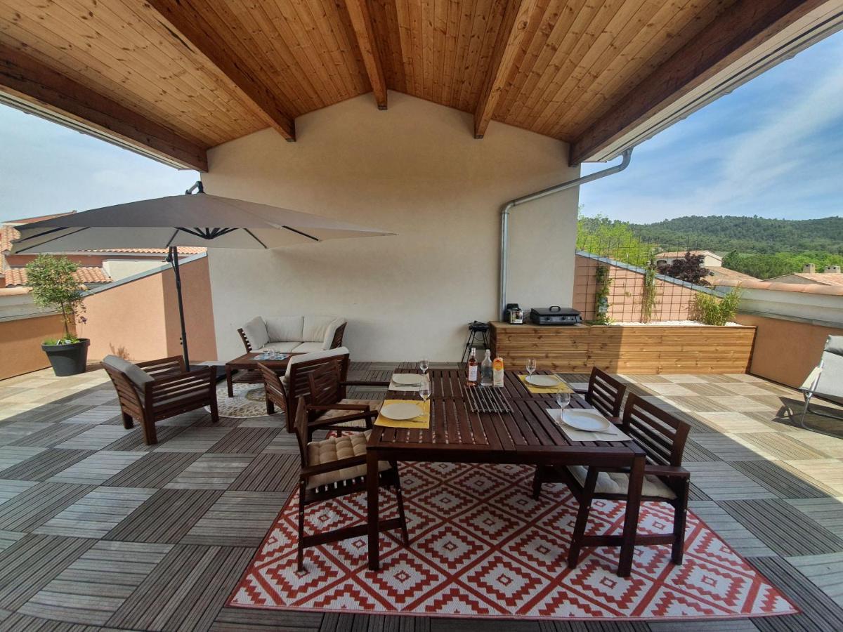 Terrasse 130M2 Panoramique Avec Climatisation Piscine - 3 Chambres Gréoux-les-Bains Exterior foto